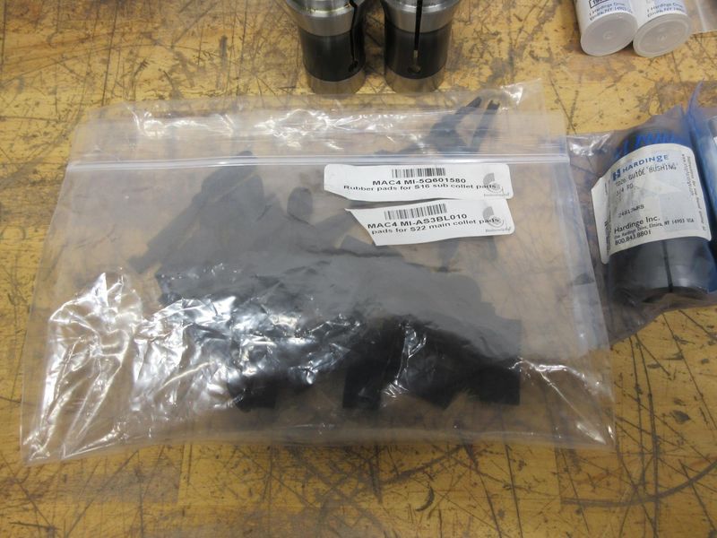 Hardinge Collets, (8) 0166 Precision Swiss Collets, (5) S22 Collet Pads, (8) S16 Collet Pads, (6) TF 25 Collets and More ***Most New In Packages***- Auction Item