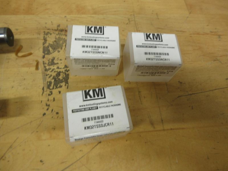 VDIC 20mm Shank Metric Tool Holders for 1/2 & 5/8" Stick Tools, and (2) Kennametal KM32 Quick Change Holders and (5) Inserted Heads- Auction Item