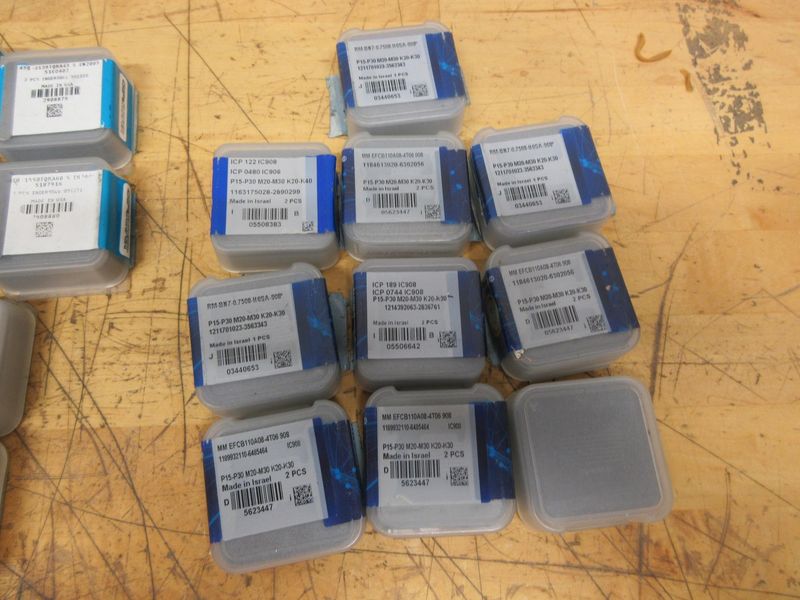Carbide Screw in Cutting Heads, Iscar, Ingersoll, and Allied Machine Flat Bottom Drill Inserts, **New In Packages**- Auction Item