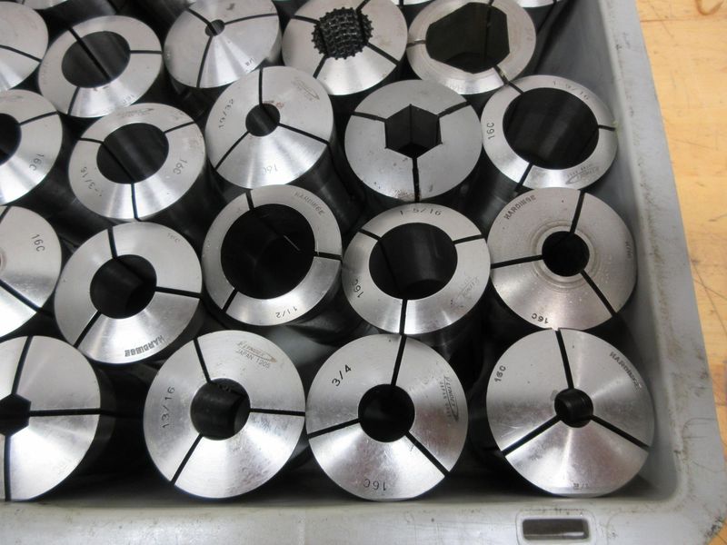 Hardinge & Lyndex 16C Collets (30pcs) Assorted Diameters and Shapes- Auction Item