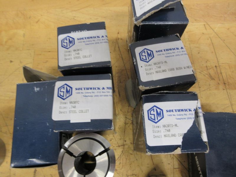 Southwick & Meister (16pcs) Swiss CNC Guide Bushings and Collets for Tsugami, Namura, Star and Other ***New Unused***- Auction Item