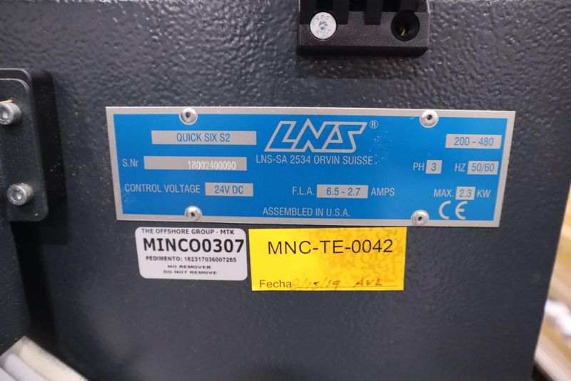 LNS Quick Six S2 Bar Feed- Auction Item