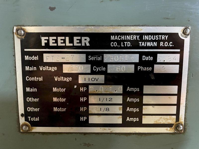 Feeler Model DV-59 Toolroom Lathe