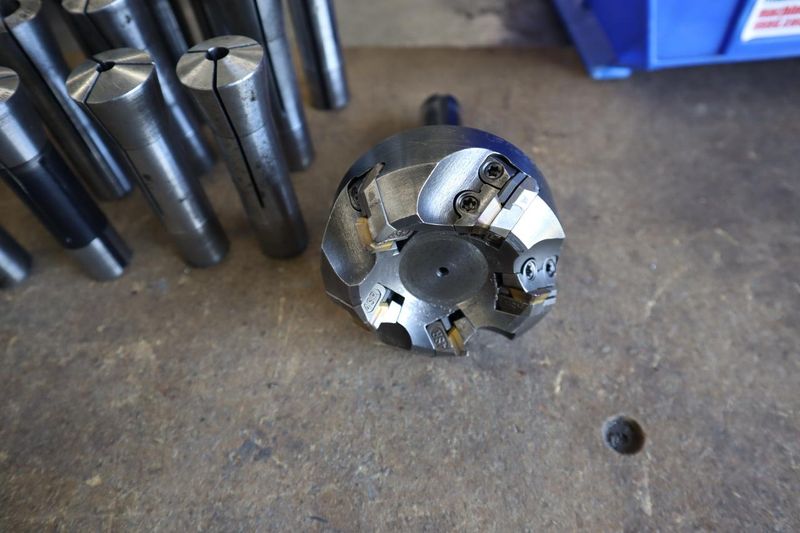 R8 Collets with Jacobs 0-1/2" Drill Chuck and Insert Cutter- Auction Item