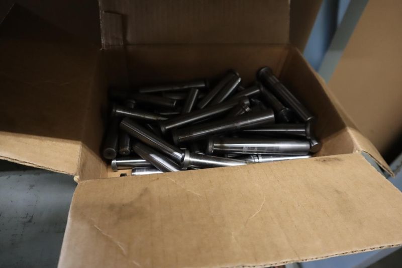 Heavy Duty Steel Shelving with Contents of Guide Pins Bushings and Metal Material- Auction Item