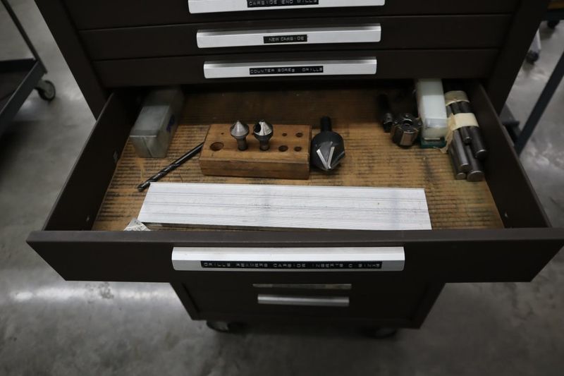 Kennedy 3-Tier Portable Tool Cabinet with Contents: Assorted Cutting Tools and More- Auction Item