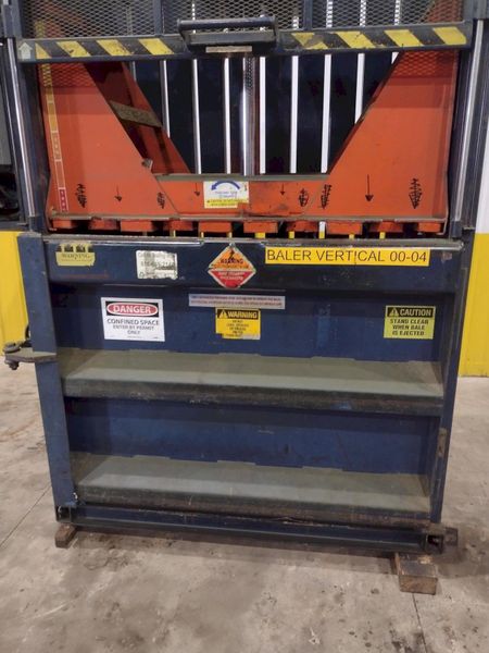 60" X 30" JV MANUFACTURING MODEL #VB60-B HYDRAULIC DOWNSTROKE VERTICAL CARDBOARD BALER: STOCK #2