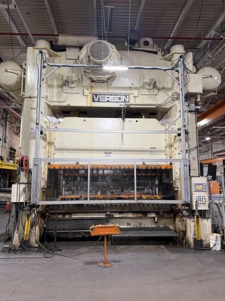 1250 ton Verson Press REBUILT - Straight Side Progressive Die Mechanical Stamping Press For Sale