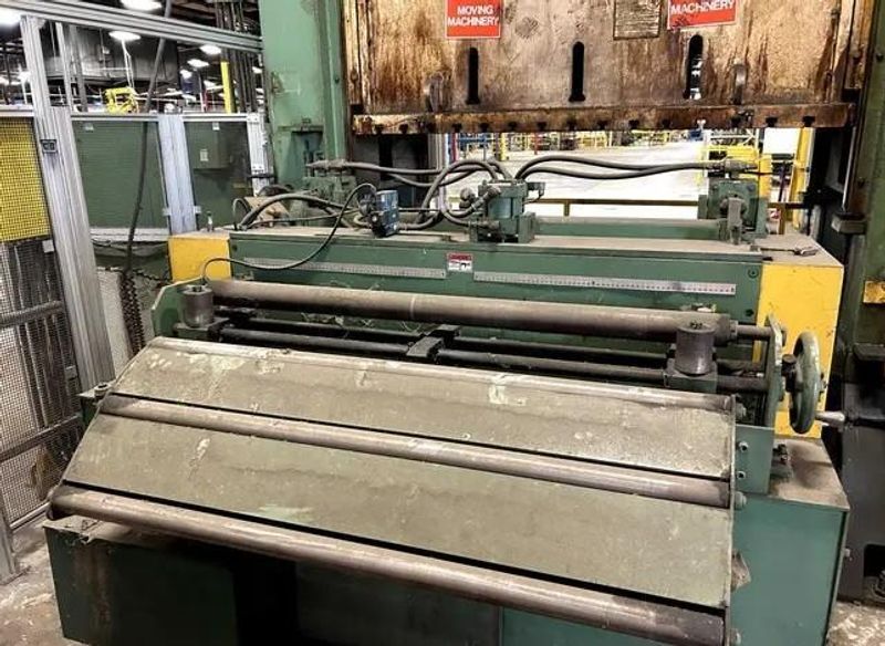 20,000 lbs. x 54 inch Coe Press Equipment Servo Coil Feed Line - Can be seen under power!