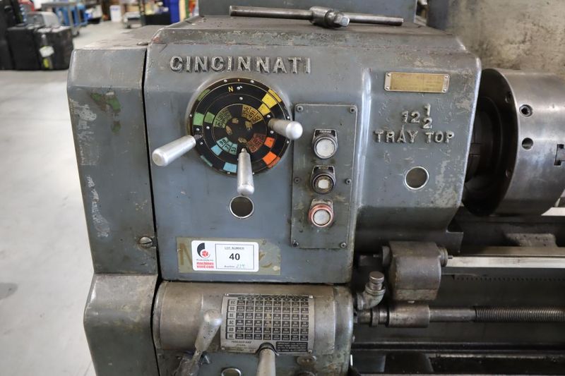 Cincinnati Tray Top 12-12" x 36" Engine Lathe, Geared Head, 1,800 RPM, 2 Axis DRO- Auction Item