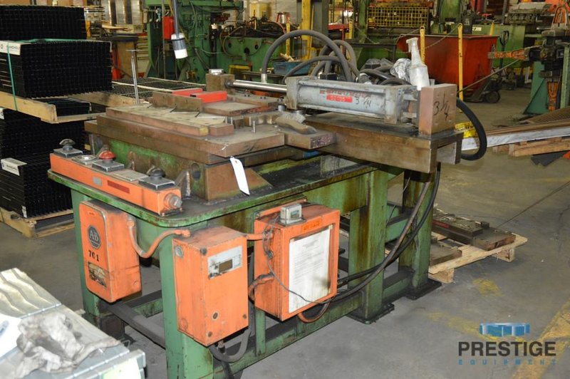 3/8" Diameter Hydraulic Wire Bender, 3-Hydraulic Cylinders, Set up V-Shape Bending, Dies, #31105