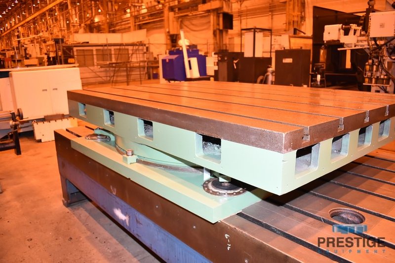 60" X 84" Giddings & Lewis Air Lift Rotary Table, 25,000 Lb Capacity, 4-Position Shot Pin, #31108