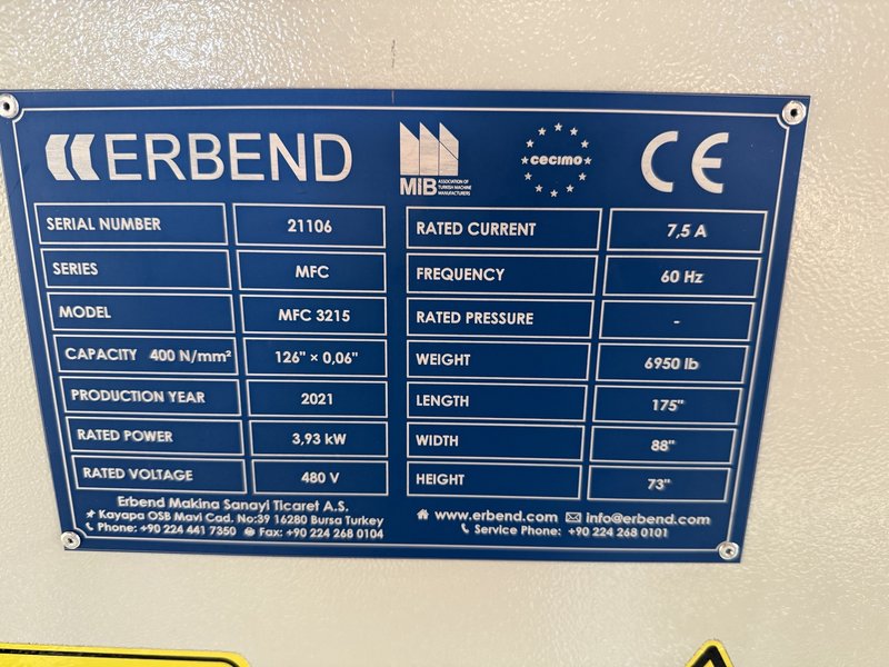 Manufacturer: ERBEND
Model:MFC 3215
