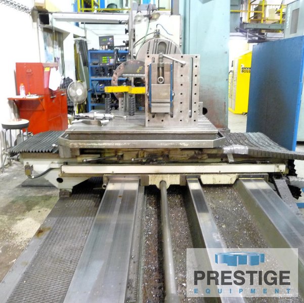 3.9" Tos W100A, X-63", Y-44", Z-49", W-35", 49" x 49" Tbl, 7 - 1120 RPM, 3-Axis DRO, Facing Head, #43544