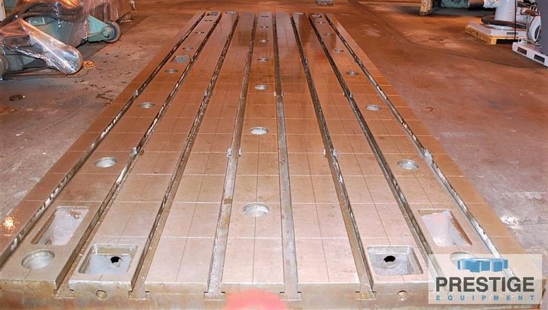 78" x 236" x 15.74" Thick T-Slotted Floor Plate, 8-Slots, Cast Iron, Matched, #30255