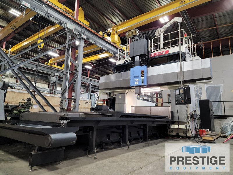 Doosan DCM-2740, X-165", Y-135", Z-27", W-43", 161" x 86" Tbl,40-ATC, 6K RPM, Elv Rail, Ang Hd.,Fanuc 18i, 2009, #31771