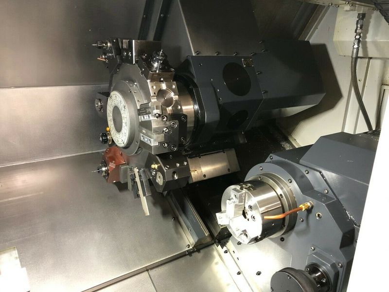 600 Hours Only 2018 SAMSUNG CNC SL-2000BSY CNC Lathe FANUC 0i-TF Y-AXIS SUB SPINDLE FULL C-AXIS LIVE TOOL 6 HOLDERS 6 live tooling holders- 2 single radial, 2 single axial, 1 double radial, 1 double axial opposed