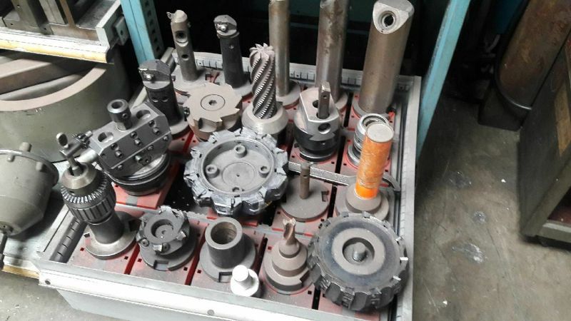 WOTAN B75/105 HORIZONTAL BORING MILL, 35 X 39 TABLE, 1250 RPM, 15 HP DRO Tooling  Rotary Table