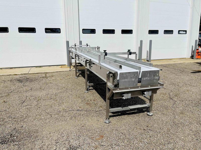 KleenLine 14.5ft Dual Belt Stainless Steel Flat Conveyor