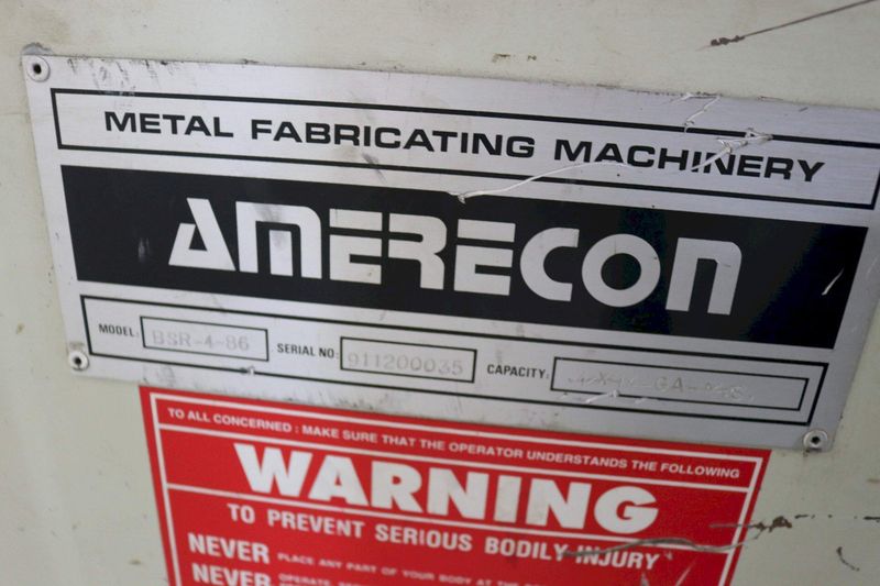 4' X 14 GA AMERECON  PLATE BENDING ROLLS: STOCK #72973