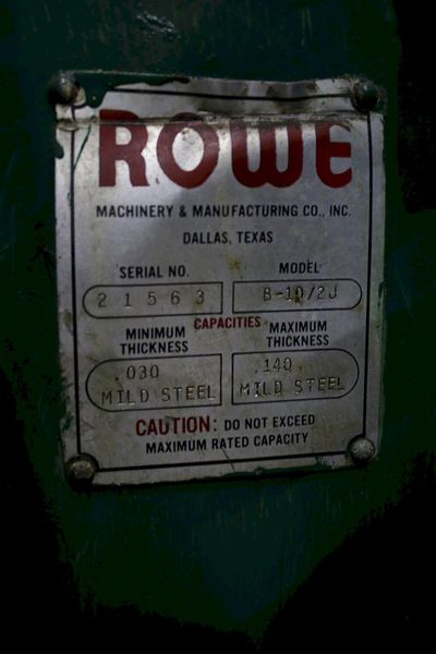 2000 LB X 10" ROWE COIL CRADLE STRAIGHTENER : STOCK #72708