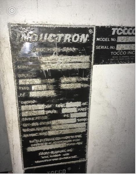 TOCCO INDUCTION HEATER TEMPERING LINE: STOCK #65770