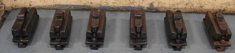 (6) 12" UNION BORING MILL TYPE CHUCK JAWS: STOCK # 63416