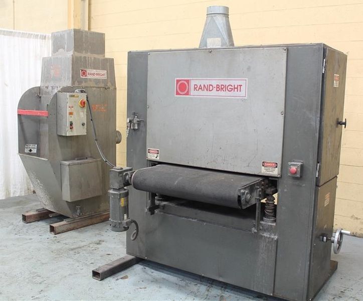 36' RAND BRIGHT BELT GRINDER & DUST COLLECTOR: STOCK #62629