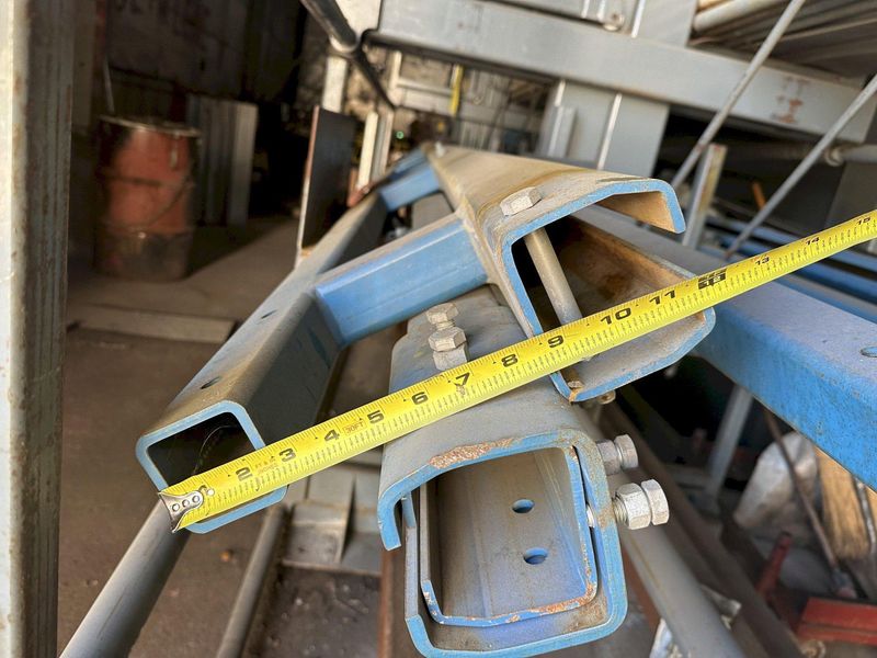 1000 LBS X 13' x 36' GORBEL OVERHEAD CRANE SYSTEM, WITH RUNWAY RAILS & PNEUMATIC BUDGET HOIST: S