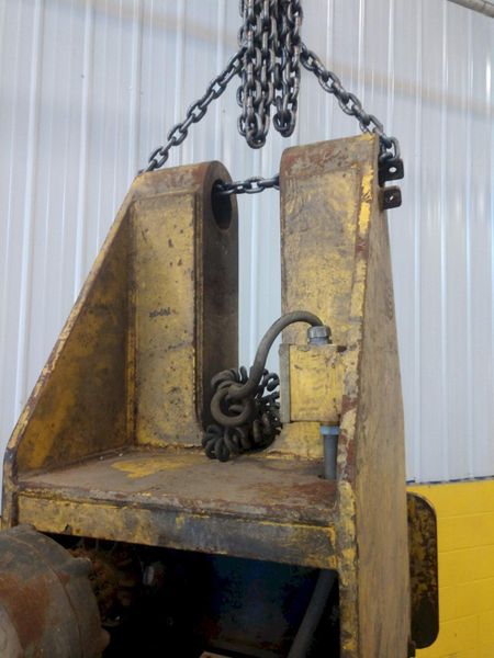 35,000 LBS 17.5 TON X 48" TO 76" X 60" OD BRADLEY CRANE MOTORIZED COIL GRAB: STOCK 13238