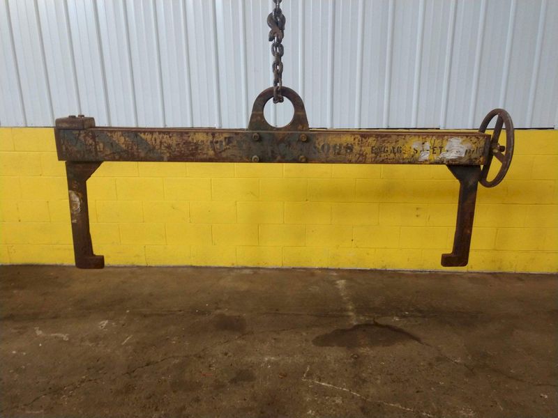8000 LB X 38" TO 72" CRANE HUNG SHEET SUPPORT LIFTER: STOCK #13448