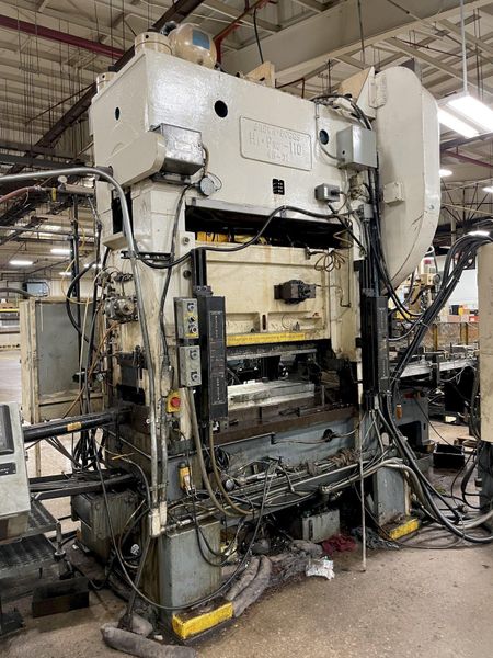 110 TON BROWN & BOGGS MODEL HP2-110 SRAIGHT SIDE PRESS: STOCK #15350