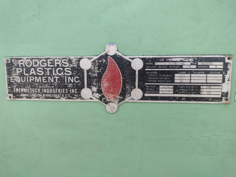 125 TON RODGERS MODEL MD125-2629A-WE 4-POST HYDRAULIC PRESS 18" STROKE: STOCK #11411