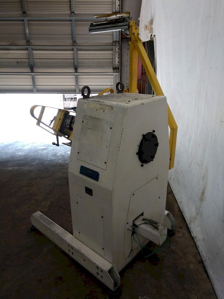 1,100 LB X 16" GSW MODEL #MHM0.5/1250SO SERVO MOTORIZED COIL REEL UNCOILER, NEW 1996: STOCK 1298