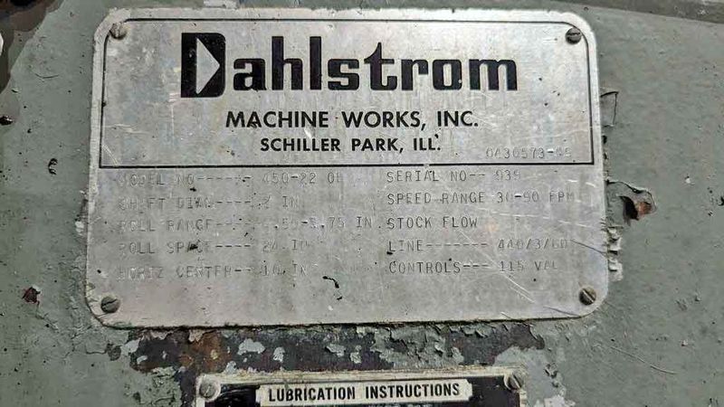 20 Stand 24.00" x 2.00" Dahlstrom Rollformer