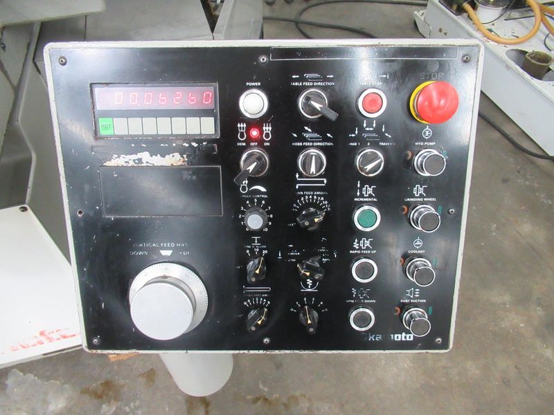 Okamoto ACC-124DX 3-Axis Automatic Horizontal Surface Grinder, 12" x 24" Operation, Electromagnetic Chuck, Downfeed Digital Readout
