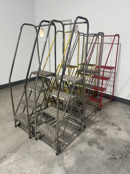 4ft Rolling Metal Staircase Ladders (6 available)