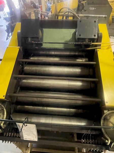 10,000 lbs. x 24" Wide Mecon Model# 100CCS24 Coil Cradle Straightener For Sale, Year 1992