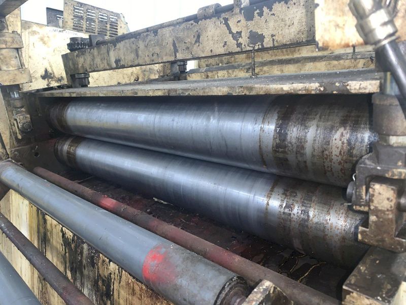 40" WIDE X .190" ROWE MODEL #C9-40 POWERED 5 ROLL COIL STRAIGHTENER: STOCK #13909