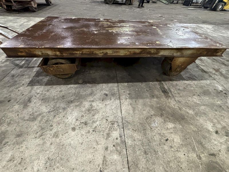 20,000 LBS (10 TON) x 120" x 60" STEEL WITH HARD TIRE TRANSFER CART CAR:  STOCK #23236