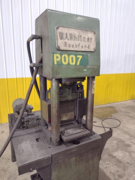 50 TON WA WHITNEY MODEL #664-138 HYDRAULIC 4 POST PRESS & SHEAR: STOCK #22907