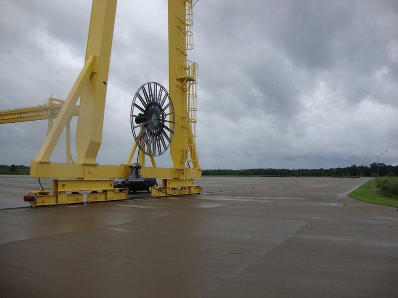 80/40 TON X 195' X 59' LIFT NORTH AMERICAN IND DOUBLE LEG ROLLING GANTRY CRANE: STOCK #12533