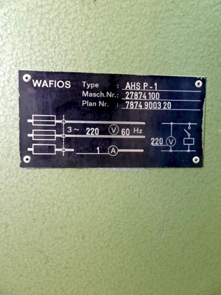 Wafios Model FTU-0 Spring Coiling Machine