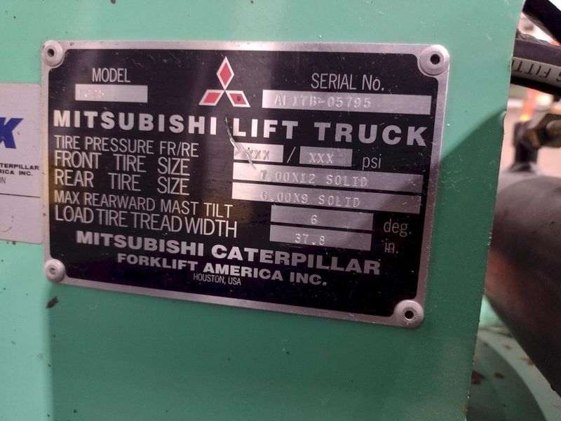 5,000 LB MITSUBISH MODEL #QA14  PROPANE FORKLIFT TRUCK: STOCK #19603