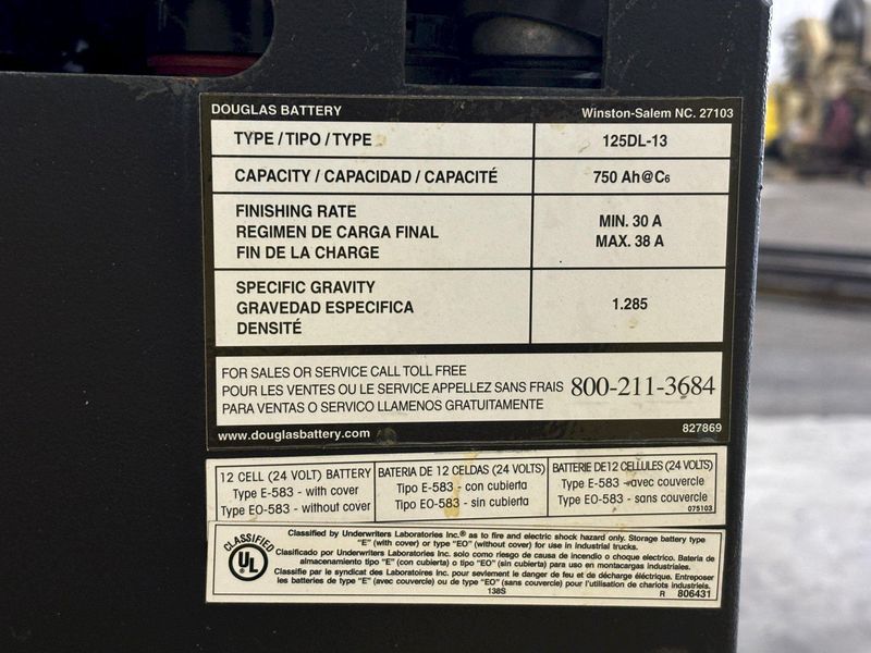 30,000 LBS RICO MODEL #PWH-DD-300 ELECTRIC DIE CART OR COIL CAR TYPE FORKLIFT: STOCK #21871