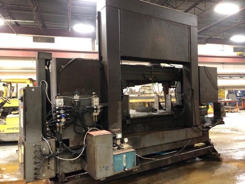 USED HEM DUAL POST SEMI-AUTOMATIC HORIZONTAL BANDSAW , Model WF140HM-DC, 20” x 44”, Stock No. 10