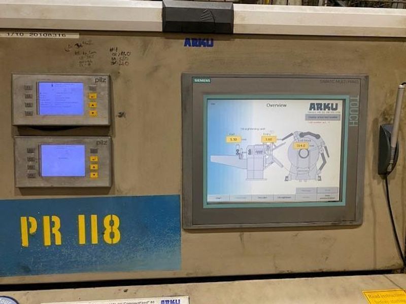 USED ARKU FEED / STRAIGHTEN "ZIGZAG" COIL LINE, Stock# 11068, Year: 2010