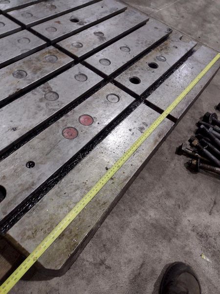 120" X 48" X 6" T-SLOTTED PRESS BOLSTER PLATE: STOCK #22522
