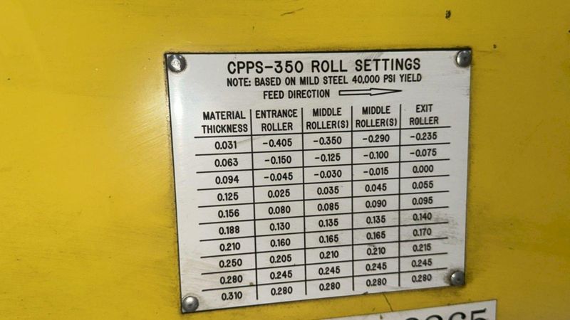 15,000 lbs. x 18" Wide Coe Press Equipment Coil Reel and Coe Powered Straightener For Sale
