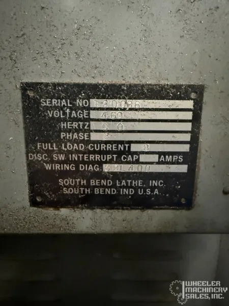 South Bend 400 Engine Lathe #7554 #2